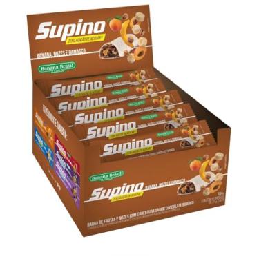 Imagem de Banana Brasil Barra De Frutas Zero Banana Nozes E Damasco Com 16 Unidades De 24G