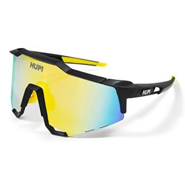 Imagem de Óculos de Sol Hupi Stelvio Preto/amarelo - Lente Amarelo Espelhado, Cor: Preto/amarelo