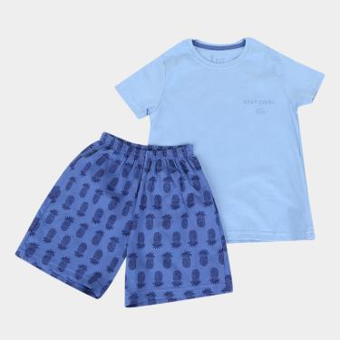 Imagem de Pijama Curto Infantil Cor com Amor Estampado Masculino-Masculino