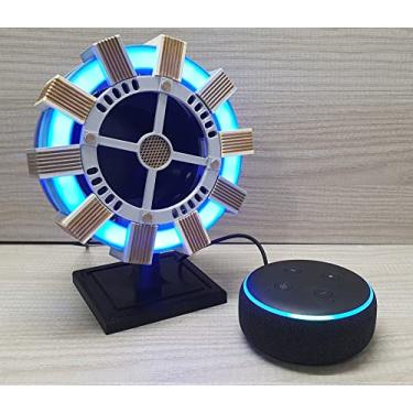 Imagem de Suporte com Leds para Alexa Echo Dot 3 Alusivo ao Iron Man Homem De Ferro. Presente, decoração criativa