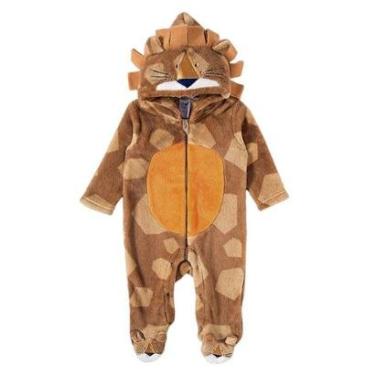 Imagem de Macacão Bebê TipTop Longo Leão Marrom - 1012087-Masculino