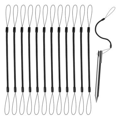 Imagem de XIHIRCD Cordão elástico de 12 peças, caneta sensível ao toque de 9,4 polegadas, correia retrátil de bobina de mola anti-perda para caneta de desenho de corda para tablet tela sensível ao toque