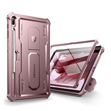 Imagem de Dexnor Capa para Samsung Galaxy Tab S7 FE 12,4 polegadas (2021), [protetor de tela embutido e suporte] com suporte para caneta, capa protetora de corpo inteiro resistente à prova de choque para Galaxy S7 FE - rosa