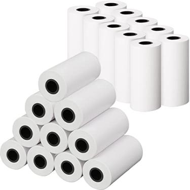 Imagem de Refil de papel de impressão de câmera instantânea de 20 rolos de papel para impressora térmica rolo de papel fotográfico de impressão instantânea adequado para crianças, suprimentos de favores de
