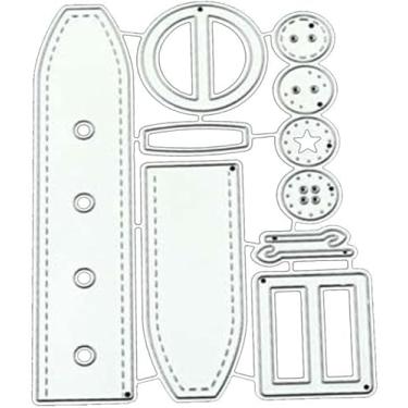 Imagem de Cortes de cinto e fivela para fazer cartões, matrizes de corte de metal para cinto e fivela. Parabéns, cortes de matriz em relevo, modelo de estênceis para decoração de scrap-booking, cartão de bênção