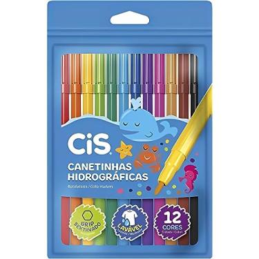 Imagem de Canetinhas Hidrográficas CIS, 48.6105, Estojo com 12 cores