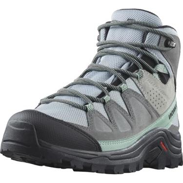 Imagem de Salomon Bota feminina Quest Rove Gore-Tex, impermeável, de camurça para mochila e caminhada, Pedreira/sombra silenciosa/preto, 40