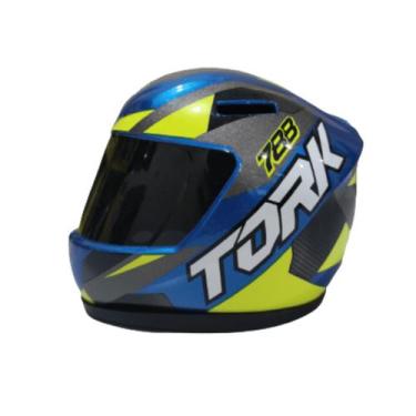 Imagem de Capacete cofre tork edition mini brilhante - Pro Tork, Azul/Amarelo