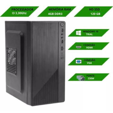 Imagem de Computador Cpu Desktop I3 1 gen 4gb Ssd 120gb - TWO BROTHERS INFO