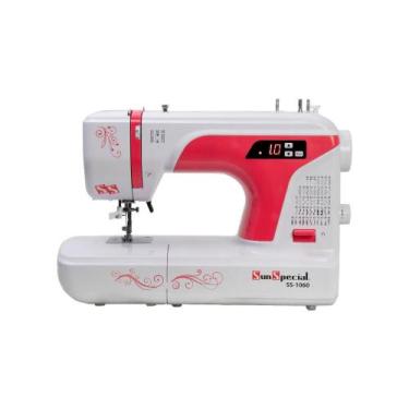 Imagem de Máquina Costura Doméstica Ss-1060 Autovolt Eletrônica Vermelho - Sun S