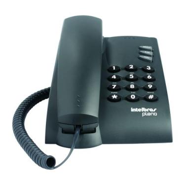 Imagem de Telefone Intelbras Pleno Preto Sem Chave Com Fio 4080051 - INTELBRAS -