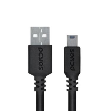 Imagem de Cabo USB a 2.0 Macho para Mini USB B Macho 28AWG Puro Cobre 1 Metro - 