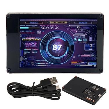 Imagem de Monitor de Temperatura do Computador, Mini Tela IPS USB de 3,5 Polegadas Com Display de Temperatura para Dados RAM da CPU do PC, Economia de Energia, Adequado para RasPi, para
