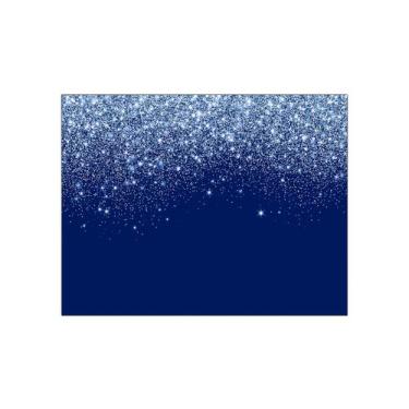 Imagem de Painel de Festa Horizontal 1,55 X 1,20 - Efeito Glitter Azul 002 - Via