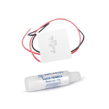 Imagem de Pastilha Termoeletrica Peltier 12v Tec1-12706 +Pasta Termica - ATMX