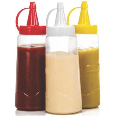 Imagem de Bisnaga Plastica P/ketchup Mostarda E Maionese C/3 Unidades - Ercaplas