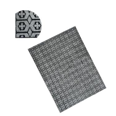 Imagem de Tapete Clean Retangular Elegante 2,00 x 2,50 Para Sala Carpete Cinza em Polipropileno Estampa Moderna Desenho Flor Base Antiderrapante 2x2,5m Decoração Para Sala de Estar Quarto Recepção