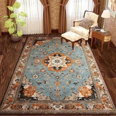 Imagem de Estilo retrô de luxo sala de estar tapete quarto tapetes macios antiderrapantes fofos grande área vestiário tapetes, SY1743, TD, 300x400CM