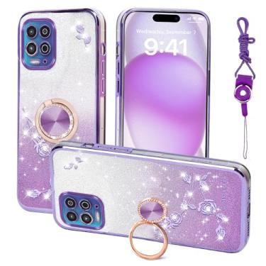 Imagem de Nouxwerx Capa para celular Motorola Moto G100, capa protetora à prova de choque para Motorola Moto Edge S (roxa)