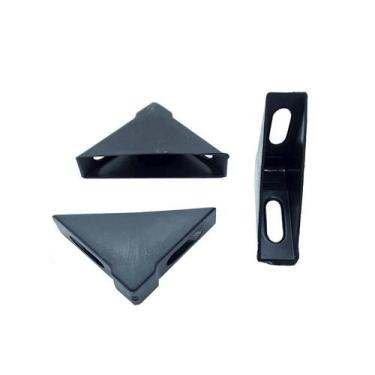 Imagem de Cantoneira De Proteção Para Moveis 15 X 56 X 56 Mm Preta (Kit C/100) -