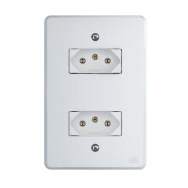 Imagem de Conjunto Tomada 4x2  - WEG, 2 módulos 2P+T 20A 250V