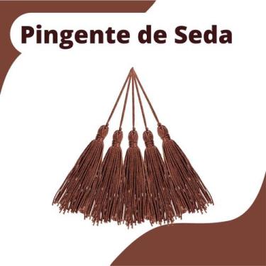 Imagem de Pingente De Seda Tassel - Franja - Marrom Café - Com 50 Unidades - Nyb
