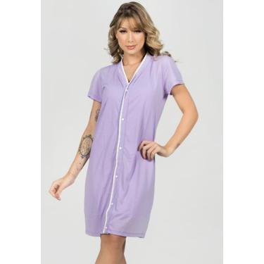 Imagem de Camisola e Robes de Malha Gestante Feminina - WLS Modas, Lilás, G, Fem
