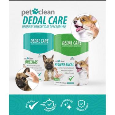 Imagem de Dedal Care Dedeiras Umedecidas Descartáveis Bucal e Orelhas para cães 
