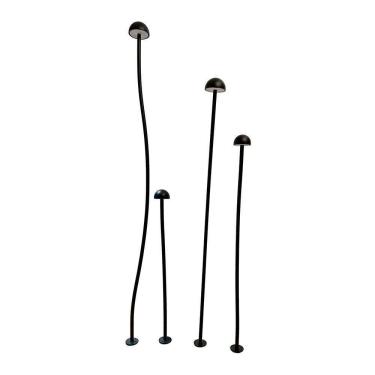 Imagem de Luminária De Jardim Nordecor Gobe 6614 Led Bivolt Preto 3000k Luz Amarela