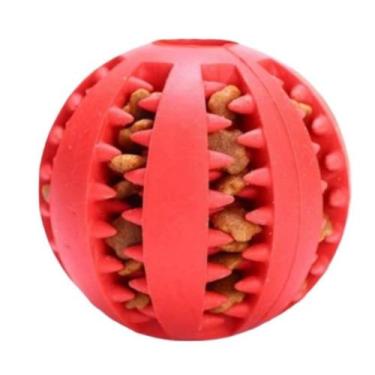 Imagem de Bola Multifuncional Escova Mordedor Porta Petisco Pet Ball Cachorro Ga