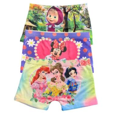 Imagem de Kit 3 Calcinha Infantil Boxer Fristyle Personagens Menina Em Microfibr
