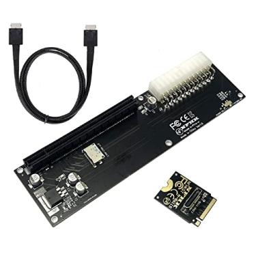 Imagem de xiwai Cabo de dados Oculink SFF-8611, cartão PCI-E 3.0 - PCI Express M.2 M-Key para SFF-8612 adaptador host para placa gráfica externa GPD Win Max2 e SSD