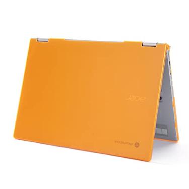 Imagem de mCover Capa compatível apenas com notebook conversível Acer Chromebook Spin 514 CP514-1H de 14 polegadas 2020 ~ 2022 (NÃO serve para outros modelos Acer) - laranja