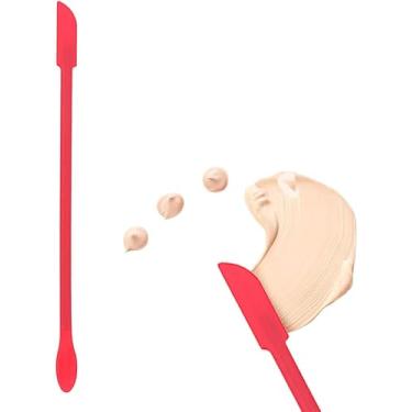 Imagem de Mini raspador de silicone vermelho, 4 peças, espátulas pequenas de última gota, espátula de colher de silicone reutilizável para cozinha e beleza, frasco fino/garrafas de cozinha/garrafas de