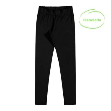 Imagem de Legging Flanelada Infantil Feminina Inverno Apeluciada Moletinho Frio 