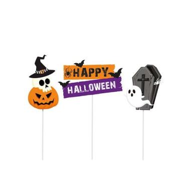 Imagem de Kit Topo de Bolo Halloween - Scary Night  - 1 unidade - Cromus - Rizzo