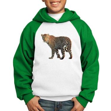 Imagem de Moletom Infantil Leopardo - Foca na Moda, Branco, Verde, 10