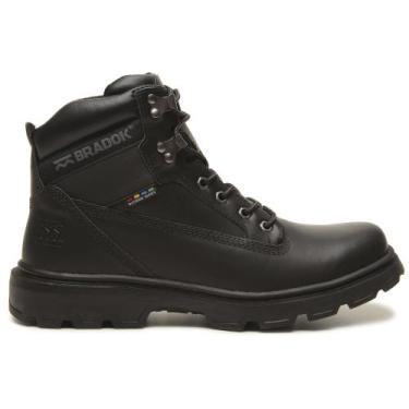 Imagem de Bota Casual Bradok Worker Couro Masculina, Bold preto, 41