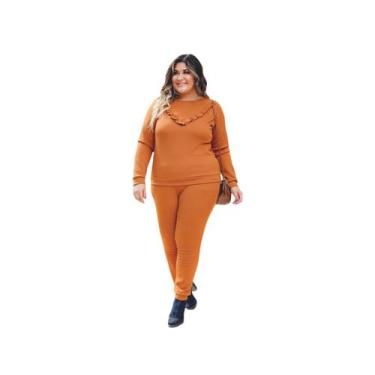 Imagem de Conjunto Inverno Moda Feminina Plus Size Frio Moda P Ao Xgg - Dona Moç