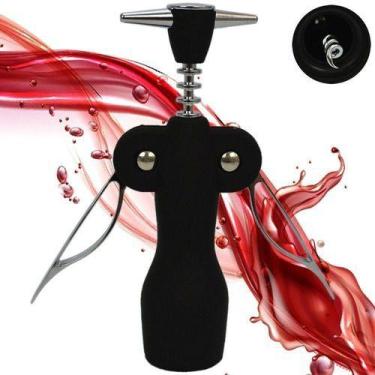 Imagem de Saca Rolhas Para Vinho 2 Estágios Aço Inox Emborrachado - Abelhinha Pr