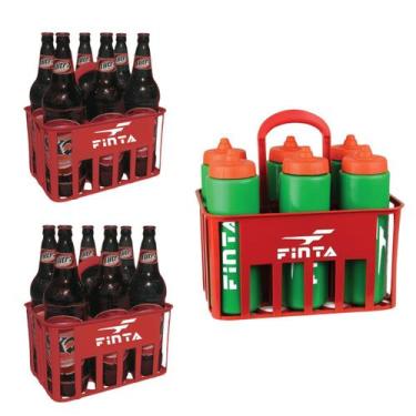 Imagem de Kit 3 Cesta Porta 6 Litrão Cerveja Garrafas Squeeze C/ Alça  - Finta