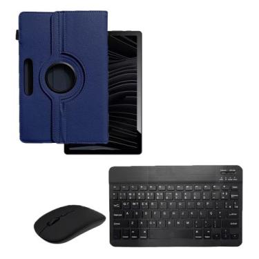 Imagem de Kit Mouse E Teclado+ Capa Compatível Com Tablet Vaio Tl10 - OTEMU,  Az