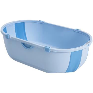 Imagem de Banheira de Bebe Dobravel Compacta Kiddo Flap Azul Menino