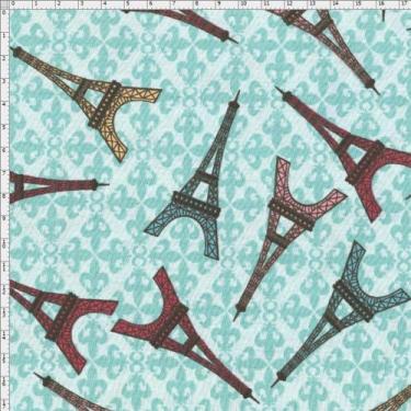 Imagem de Tecido Estampado para Patchwork - Casa Belém Je T'aime Torre Eiffel (0