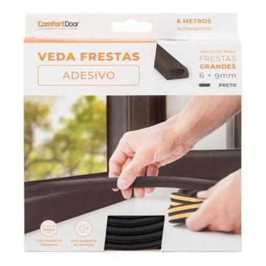 Imagem de Veda Frestas Auto Adesivo Para Porta Janelas 6mm Comfort Door 6 Metros