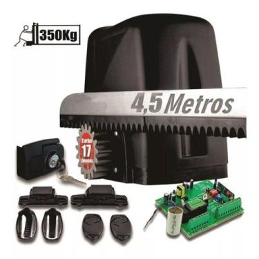 Imagem de Kit 1 Motor Rossi Dz Atto Turbo 4,5m Crem 2 Control P/ Portão Deslizan