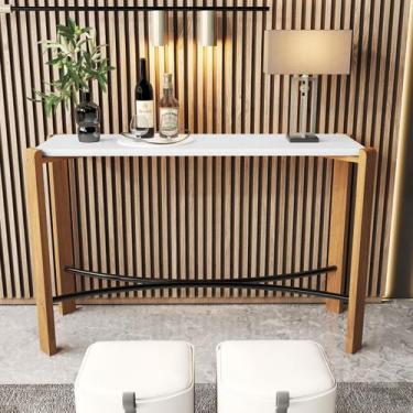 Imagem de Aparador Austria Moderno Sala Estar Pes Madeira 90 Cm -Branco - Decor 