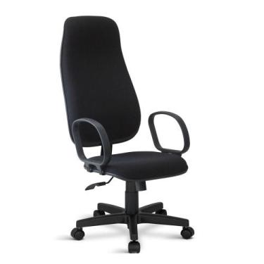 Imagem de Cadeira Presidente Extra Turim Gir. Relax com Braços Preta - Flex Cade