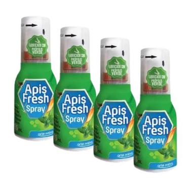 Imagem de Kit 4 Spray Mel Própolis Menta 35ml Apis Fresh - Arte Nativa