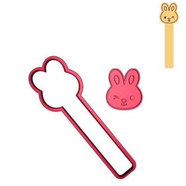 Imagem de Cortador Páscoa Stick Coelho Marcador Menino Fofura - DOCE IMPRESSO, 1